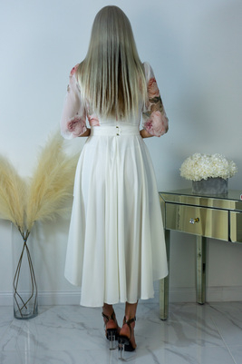 Valge asümmeetriline kleit Adeelia 