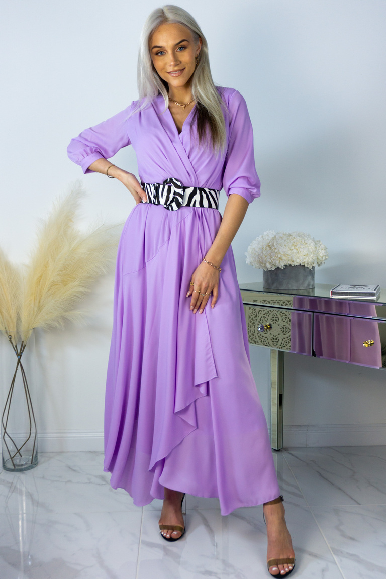 Lilac wrap maxi dress Rihanna