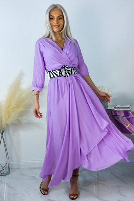 Lilac wrap maxi dress Rihanna
