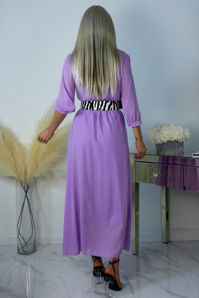 Lilac wrap maxi dress Rihanna