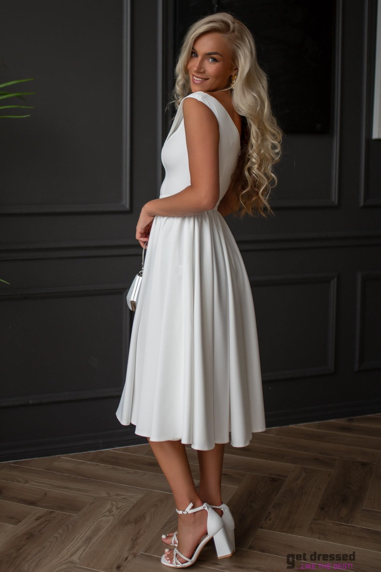 Valge midikleit Nadia