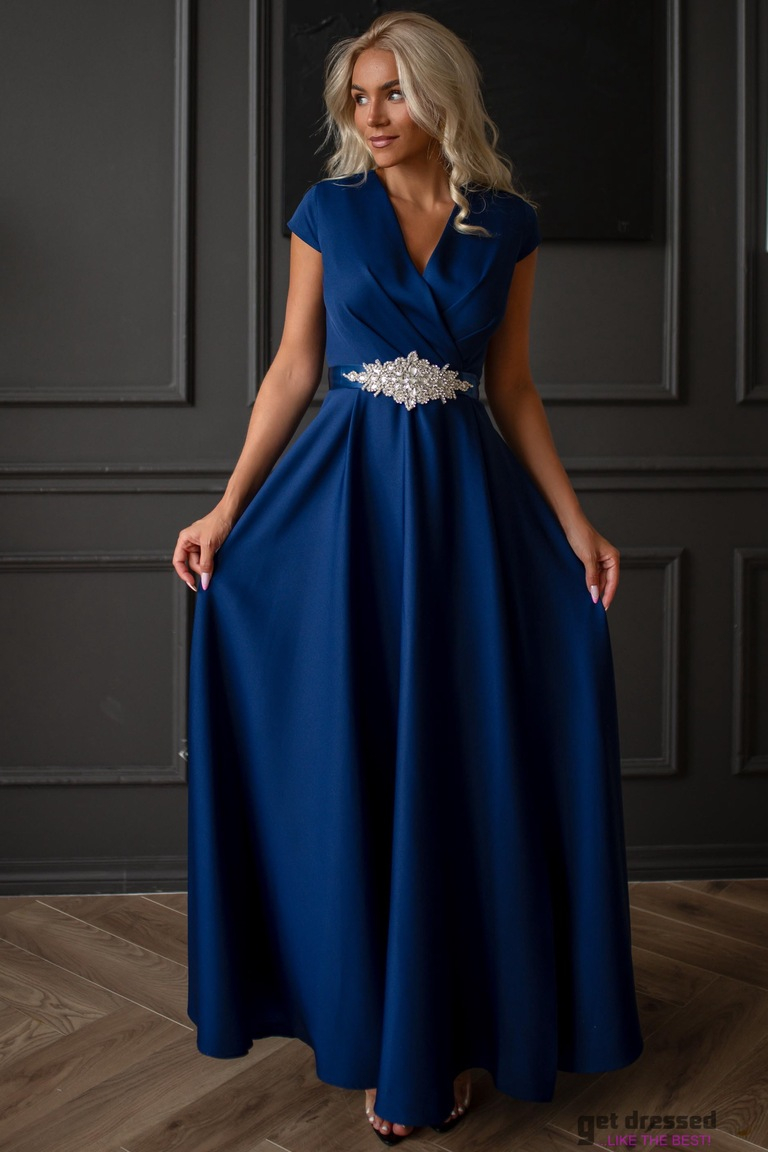 Tumesinise paelaga kristallvöö