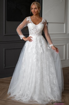 Valge pulmakleit Alexis