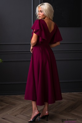 Tumepunane midikleit Loreen