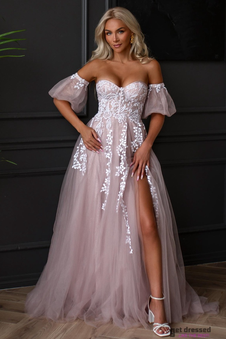 Light pink evening dress Raquel