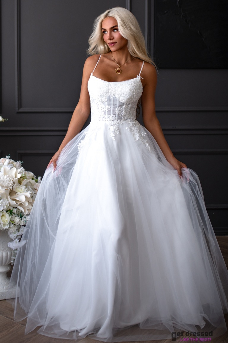 White tulle wedding dress Maddy