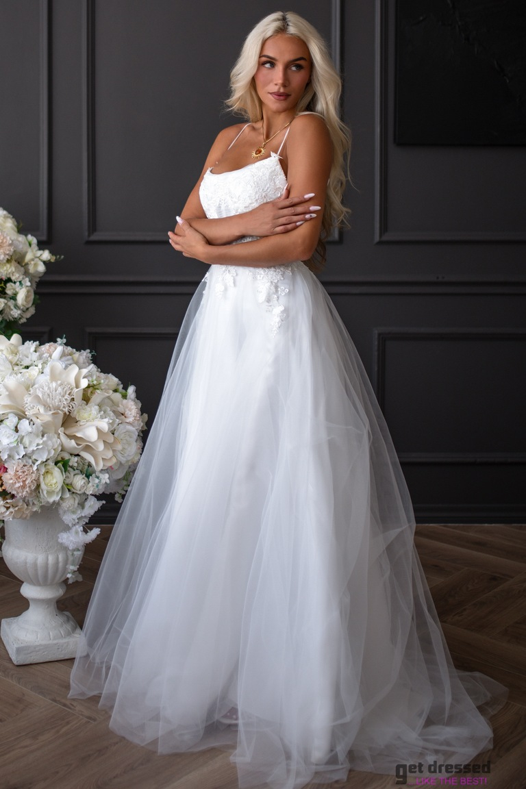White tulle wedding dress Maddy