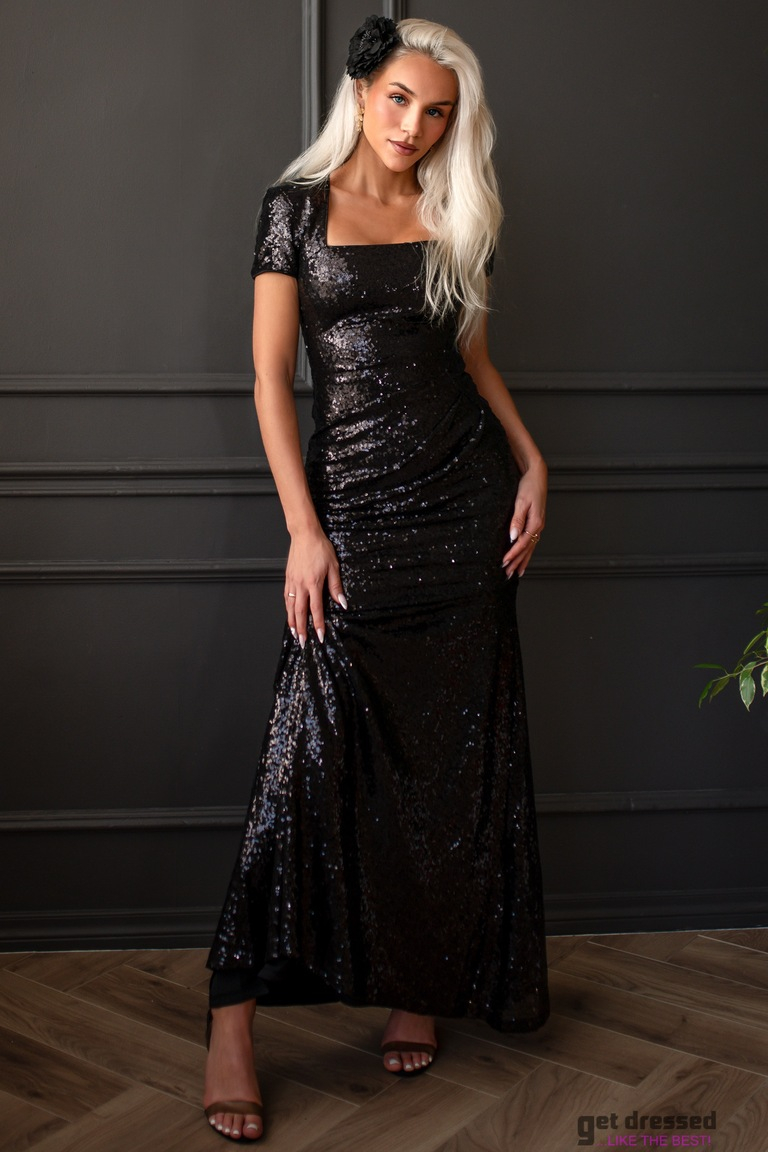 Black sequin dress Rosso