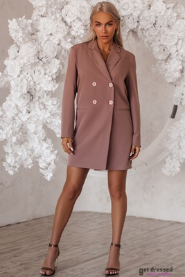 Mocca roosaka vööga bleiserkleit