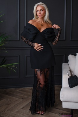 Must kleit koos seelikuga