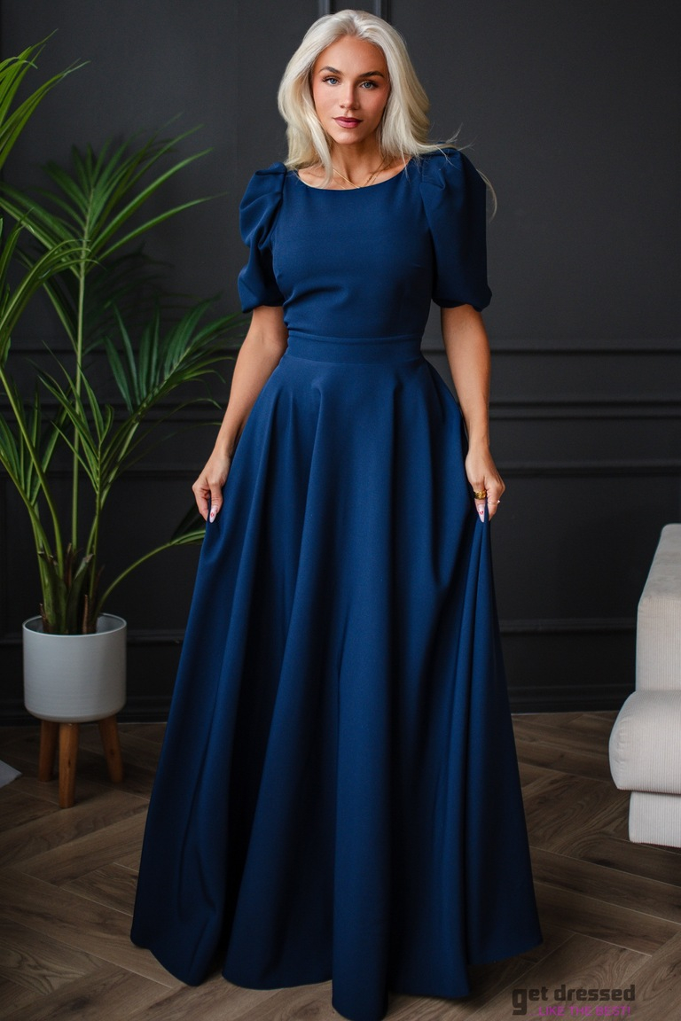 Navy blue maxi dress Deborah