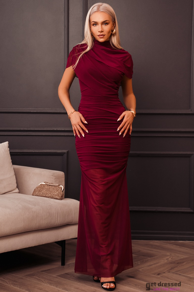 Burgundy evening dress Judy