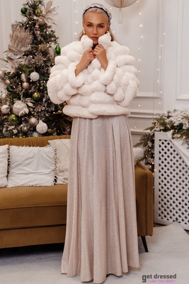 Champagne sparkling maxi dress Valencia