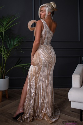 Golden evening dress June