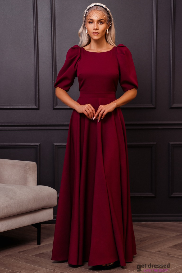 Burgundy red maxi dress Deborah