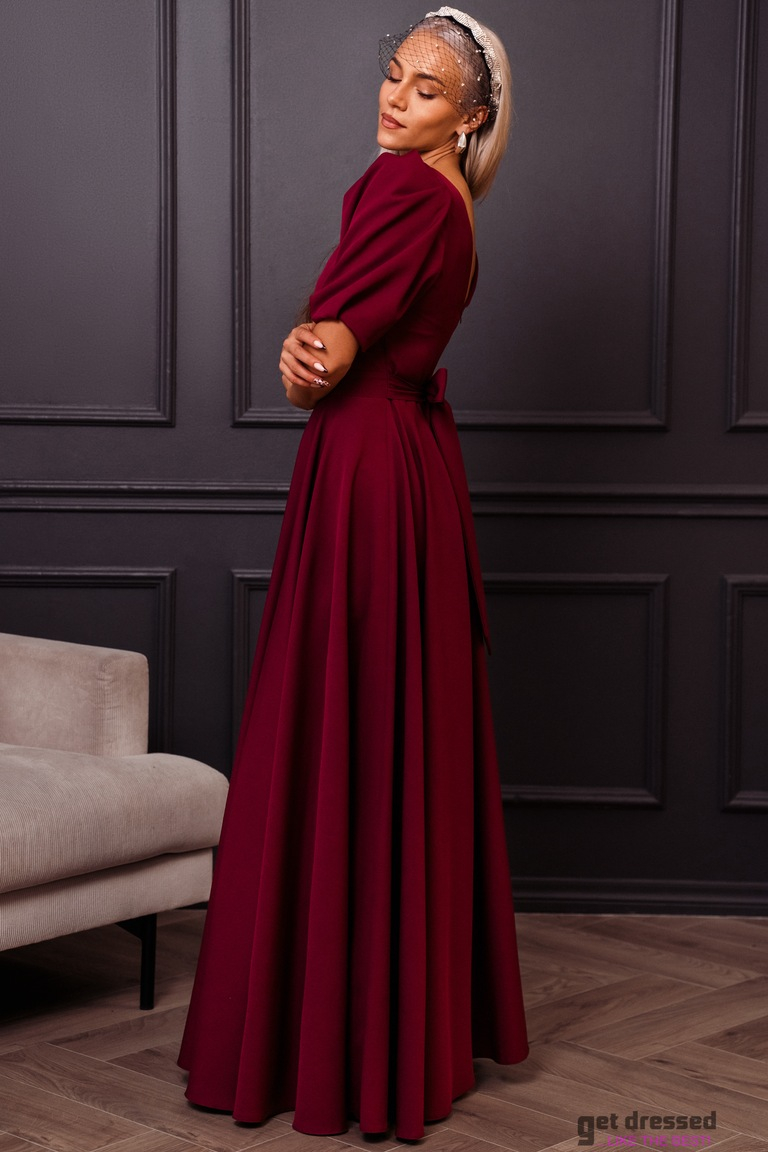 Burgundy red maxi dress Deborah