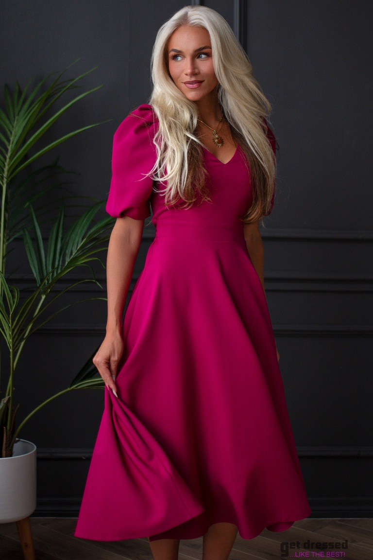 Magenta midi dress Deborah