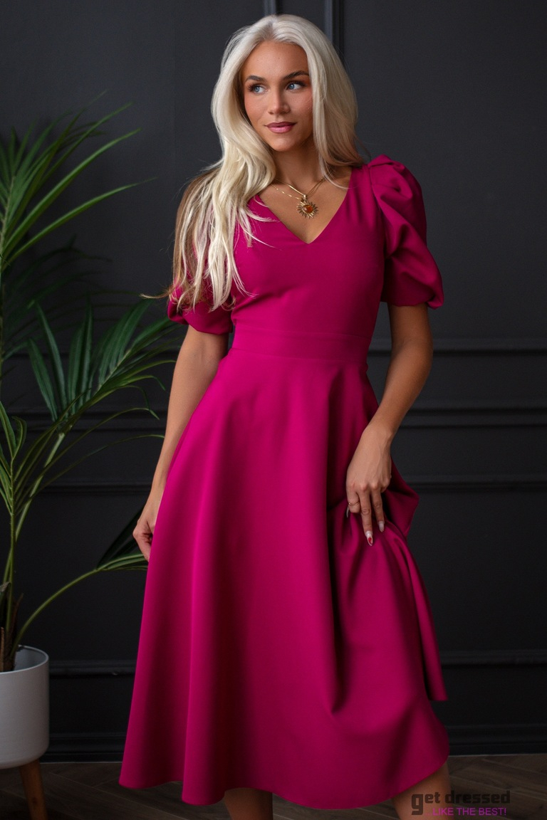 Magenta midi dress Deborah