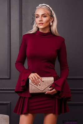 Burgundy coctail dress Lorelai