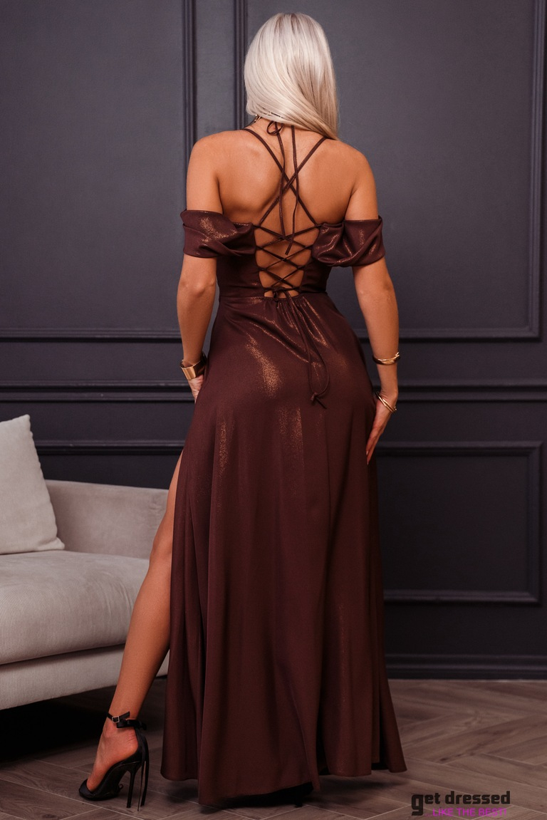 Brown evening dress Silla