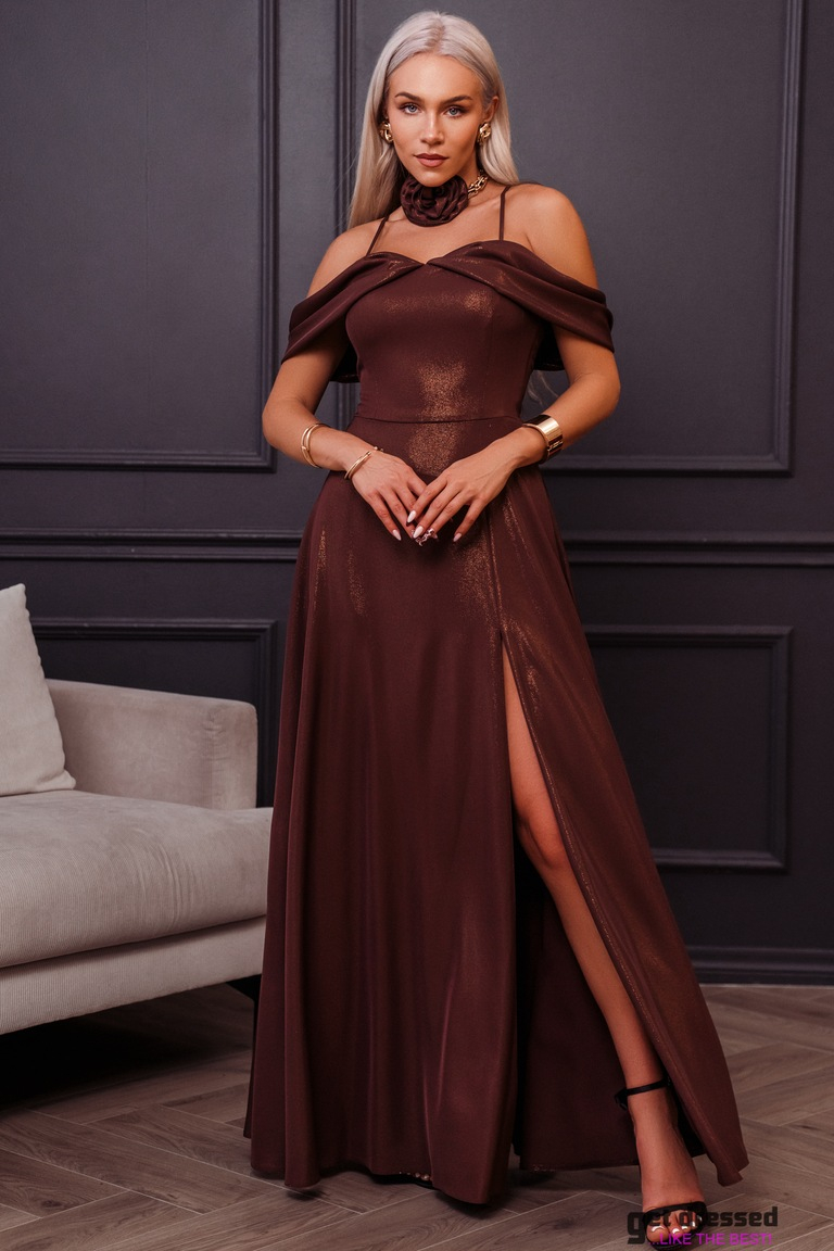 Brown evening dress Silla