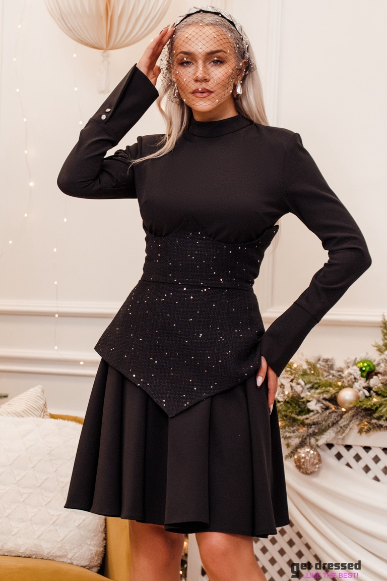 Black two-piece dress Liz