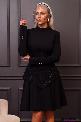 Black two-piece dress Liz