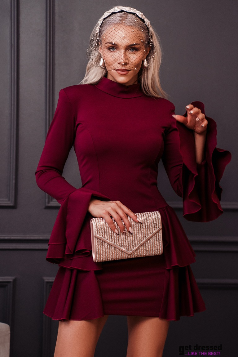 Roosakas kuldne ümbrik peokott