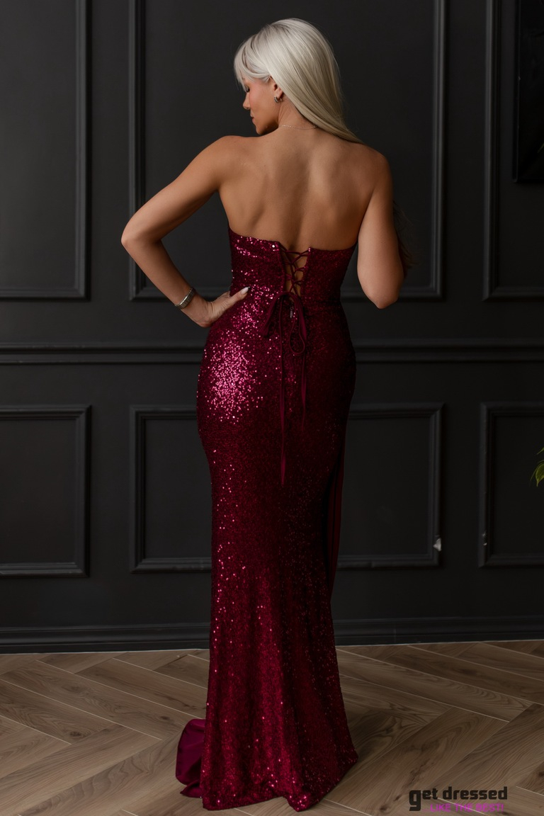 Burgundy Red Maxi Dress Greteliis 