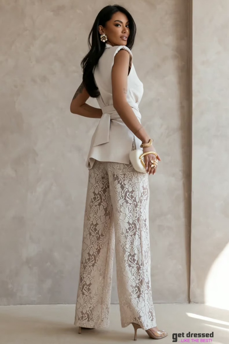 Beige Trouser Suit Mammu