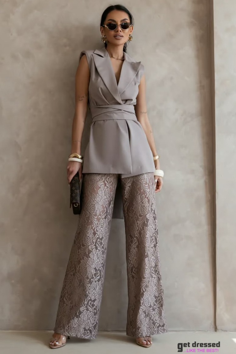 Taupe Trouser Suit Mammu