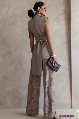 Taupe Trouser Suit Mammu