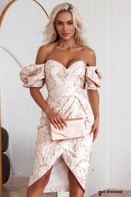 Formal Dress Charlotte – Cream & Gold