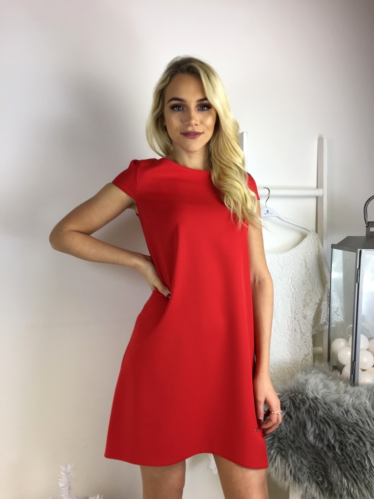 Punane A-lõikeline kvaliteetne kleit