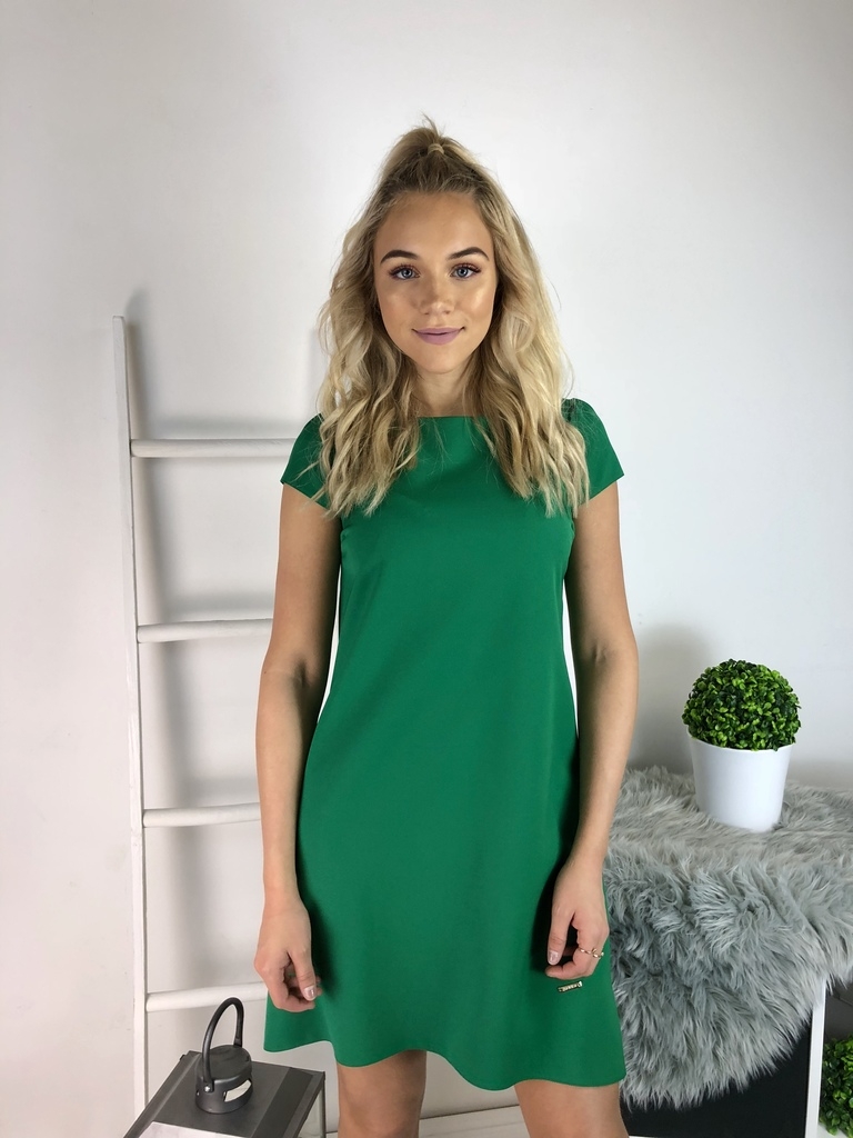 Roheline A-lõikeline kvaliteetne kleit