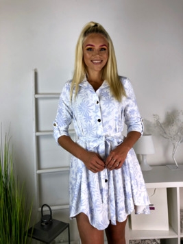 Lehemustriga A-lõikeline shirt-dress