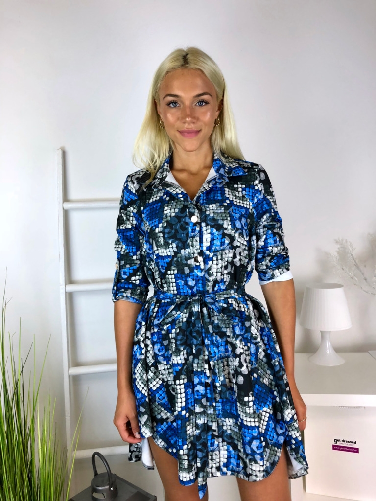 Sinisekirju A-lõikeline shirt-dress