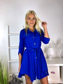 Sinine a-lõikeline shirt-dress