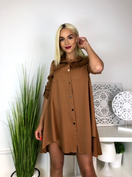 Camel a-lõikeline shirt-dress