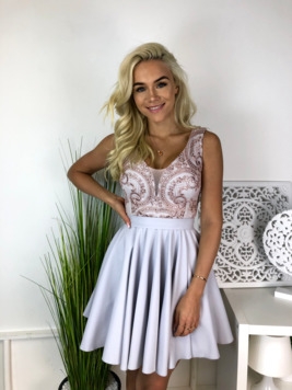 Hall rose gold mustriga lõpukleit Donna
