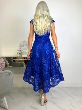 Sinine asümmetriline tikandiga kleit Lisanna
